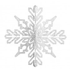 Елочная фигура Снежинка ажурная 3D, 46 см, цвет белый
