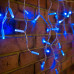 Гирлянда Айсикл (бахрома) светодиодный, 2,4 х 0,6 м, белый провод, 220В, диоды синие, NEON-NIGHT, SL255-033