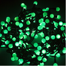 Гирлянда "LED - шарики", Ø17,5мм, 20 м, цвет свечения зеленый, 24В, Neon-Night, SL303-524