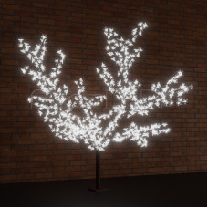 Светодиодное дерево "Сакура", высота 3,6м, диаметр кроны 3,0м, белые светодиоды, IP 64, понижающий трансформатор в комплекте, NEON-NIGHT, SL531-215
